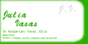 julia vasas business card